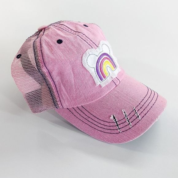 Rainbow Mouse Ears Trucker Style Baseball Hat - Picture 5 of 7